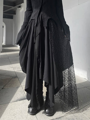 Black Chiffon Maxi Skirt Plus Size