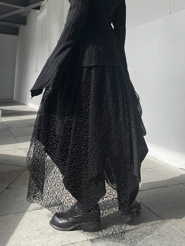 Black Chiffon Maxi Skirt Plus Size