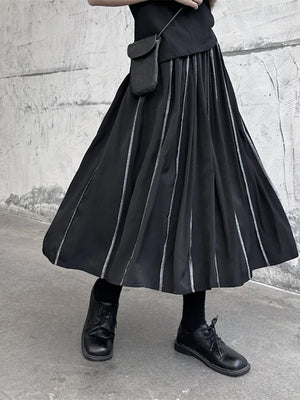 Black Maxi Flowy Skirt