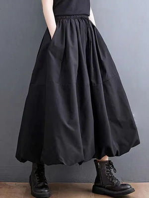 Black Maxi Skirt With Pockets