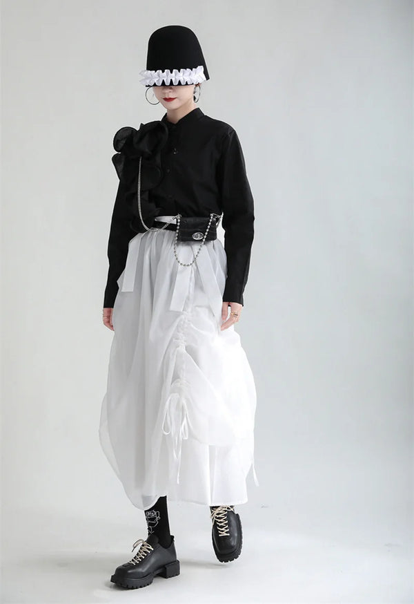 Black Maxi Split Skirt