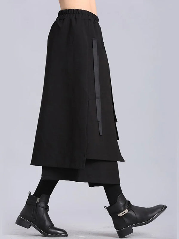 Black Ribbed Maxi Skirt