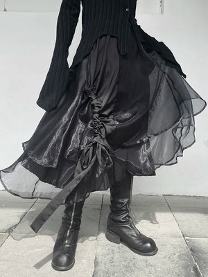 Black Sheer Maxi Skirt