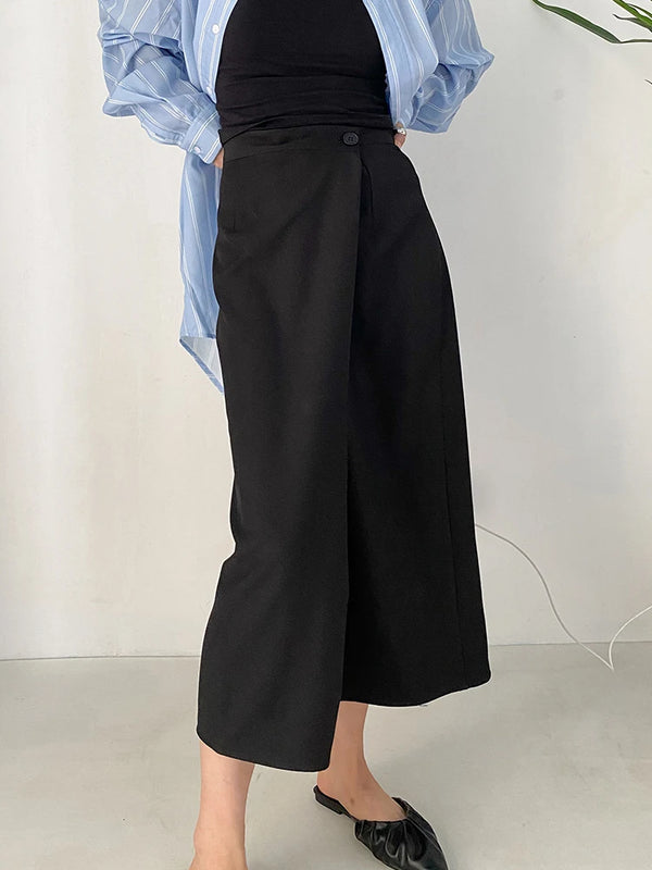 Black Short Maxi Skirt