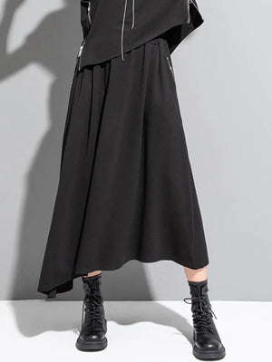 Black Straight Maxi Skirt