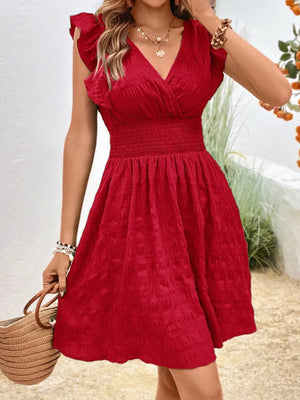 Red Mini Sleeveless Dress