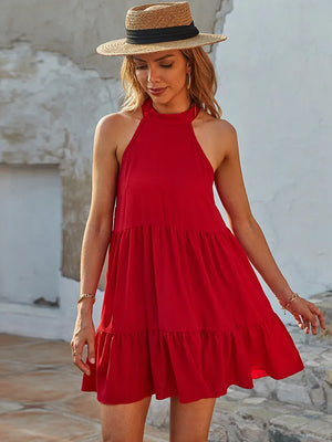 Red Mini Sequin Dress