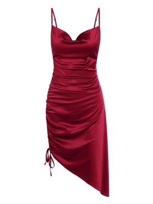 Red Satin Dress Mini