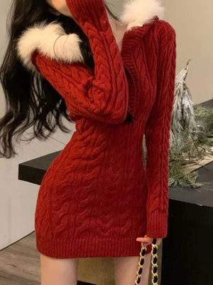 Silk Red Mini Dress