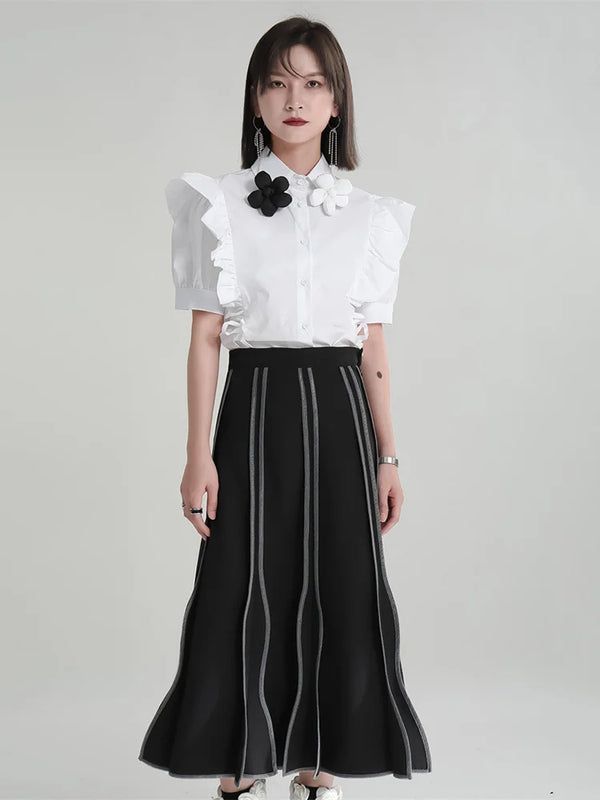 Topshop Black Maxi Skirt