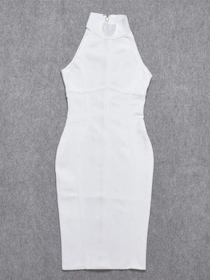 White Linen Dress Midi
