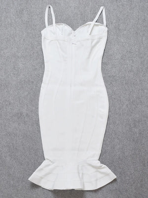 White Mermaid Midi Dress