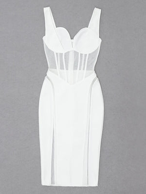 White Midi Eyelet Dress