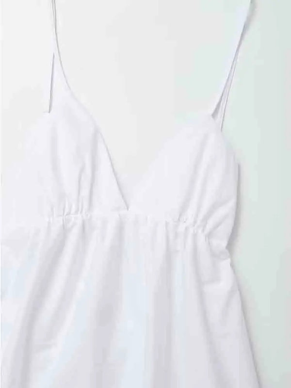 Backless White Dress Midi