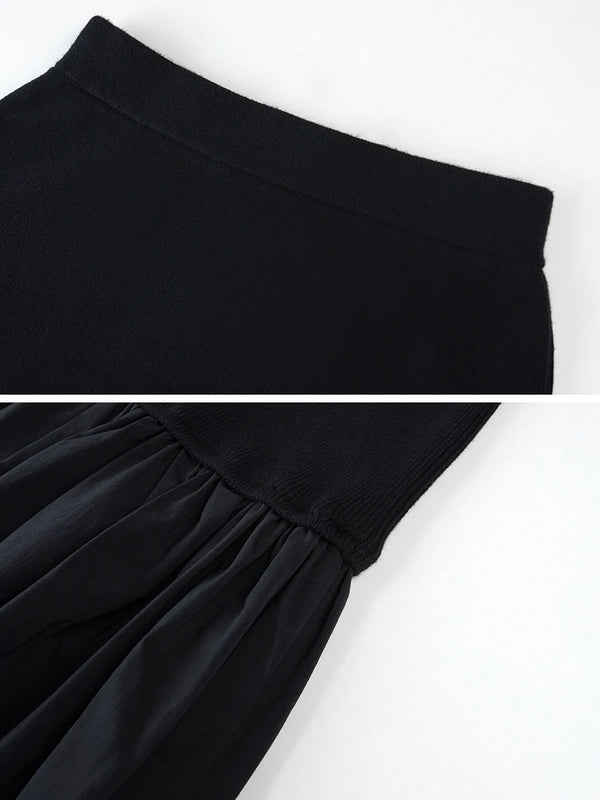 Black A Line Maxi Skirt