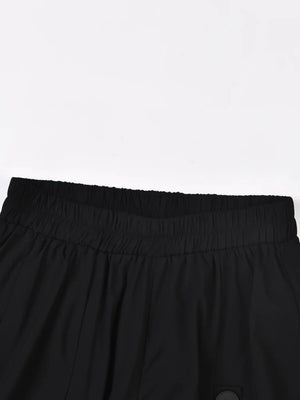 Black Button Maxi Skirt