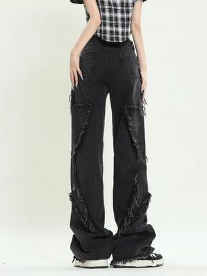 Black Custom Y2k Jeans