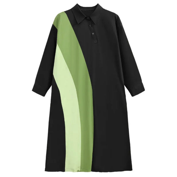 Black and Green Dress Long Sleeve