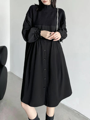 Black Long Sleeve Birthday Dress