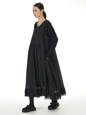 Black Long Sleeve Dress Round Neck
