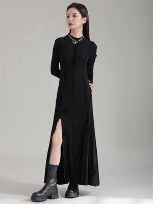 Black Long Sleeve Plus Size Dress