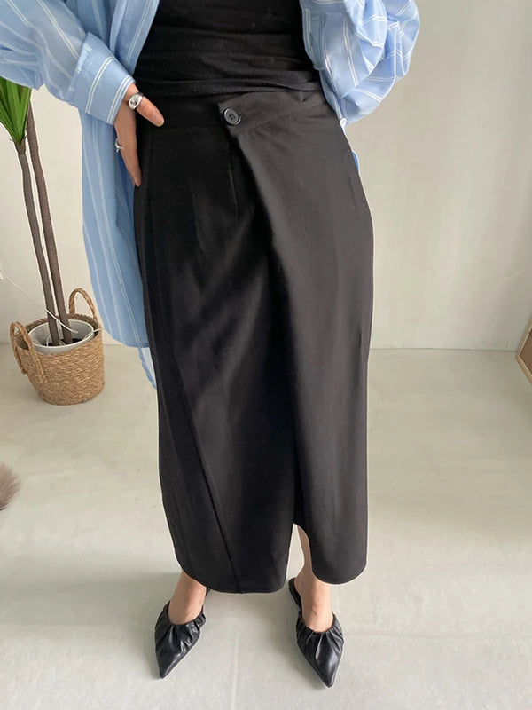 Black Short Maxi Skirt