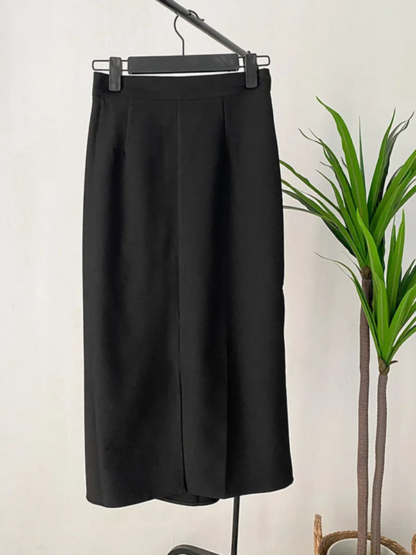 Black Short Maxi Skirt