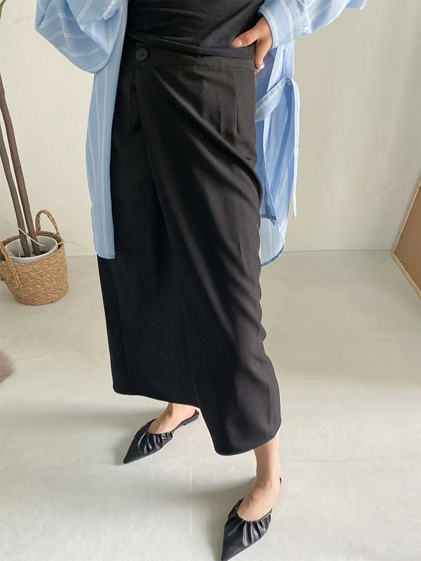 Black Short Maxi Skirt