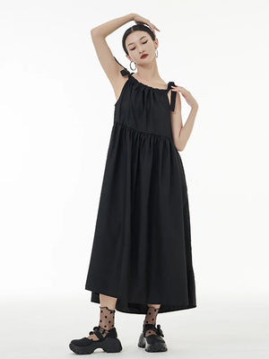 Black Sleeveless Dress Long