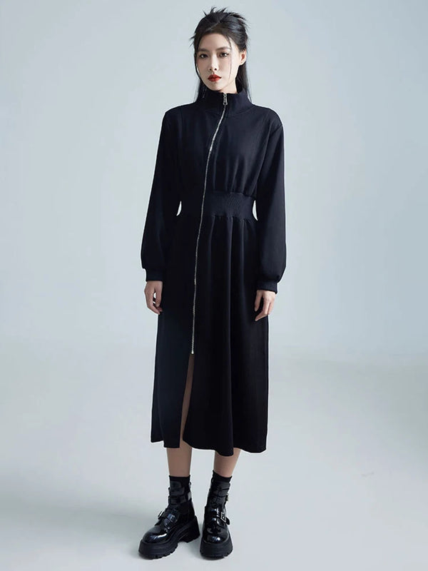 Black Swing Dress Long Sleeve