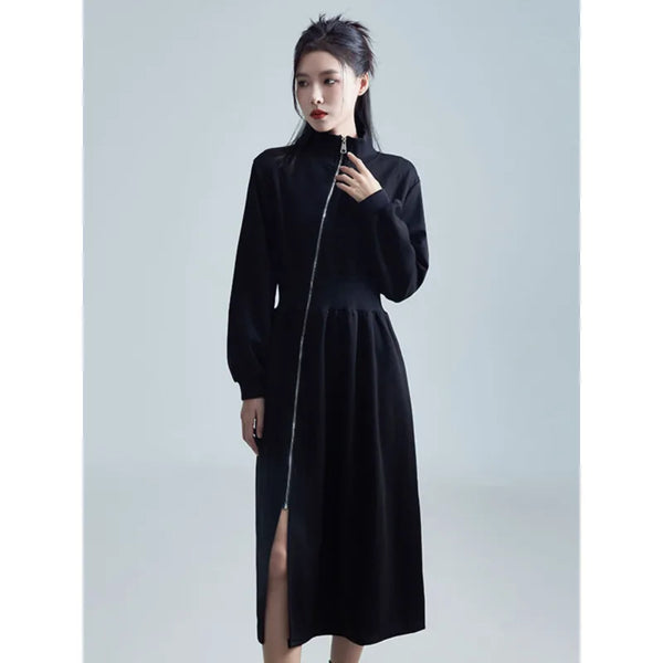 Black Swing Dress Long Sleeve