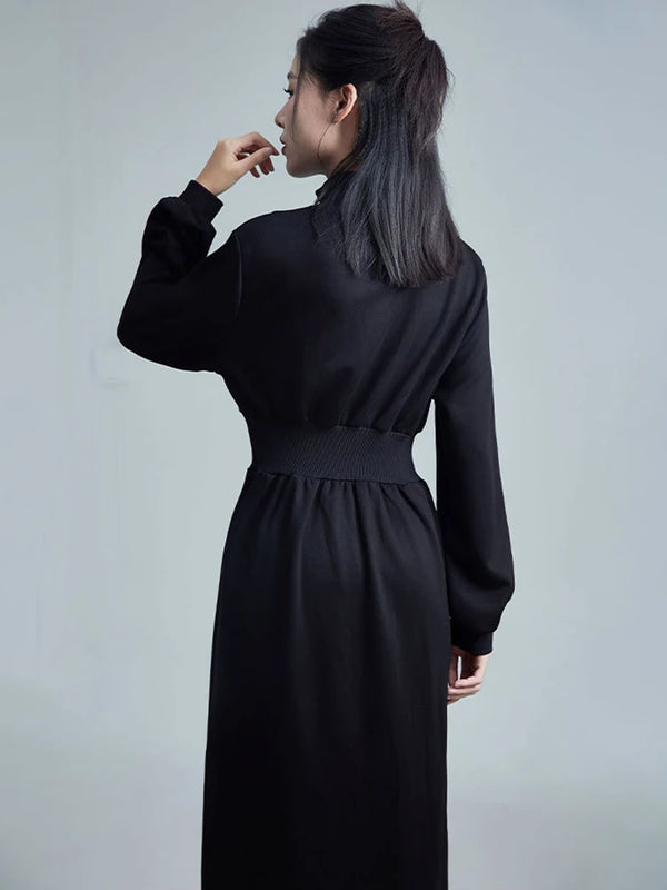 Black Swing Dress Long Sleeve