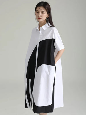 Black & White Midi Dress