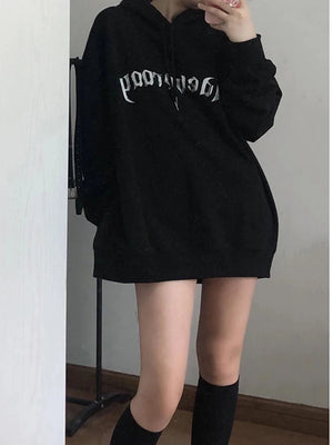 Black Y2K hoodie