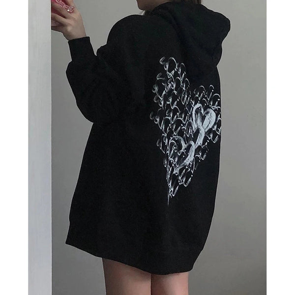Black Y2K hoodie