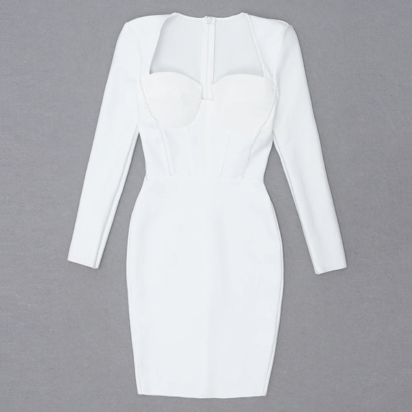 Bodycon Midi White Dress