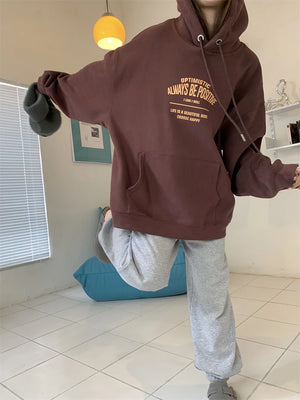 Brown Y2K hoodie