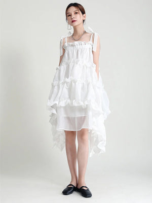Casual White Midi Dress