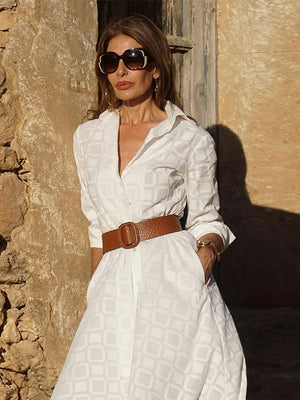 Classy White Midi Dress