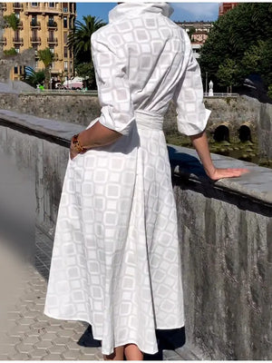 Classy White Midi Dress