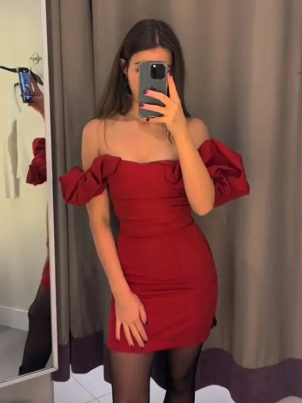 Corset Mini Dress Red