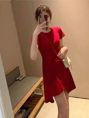 Elegant Red Mini Dress