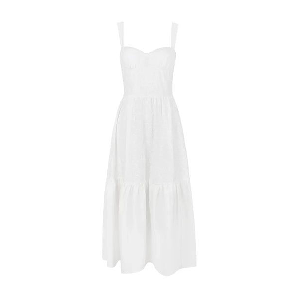 Elegant White Midi Dresses