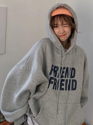 Fashion Y2K gray hoodie