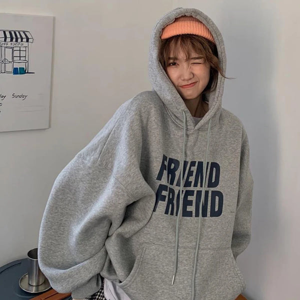 Fashion Y2K gray hoodie