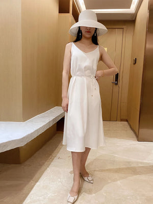 Formal White Dress Midi