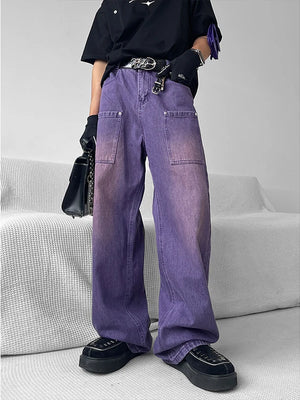 Gradient Purple Y2k Jean