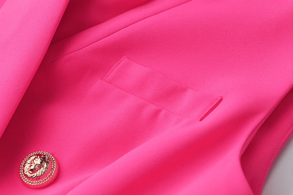 Hot Pink Mini Dress Long Sleeve