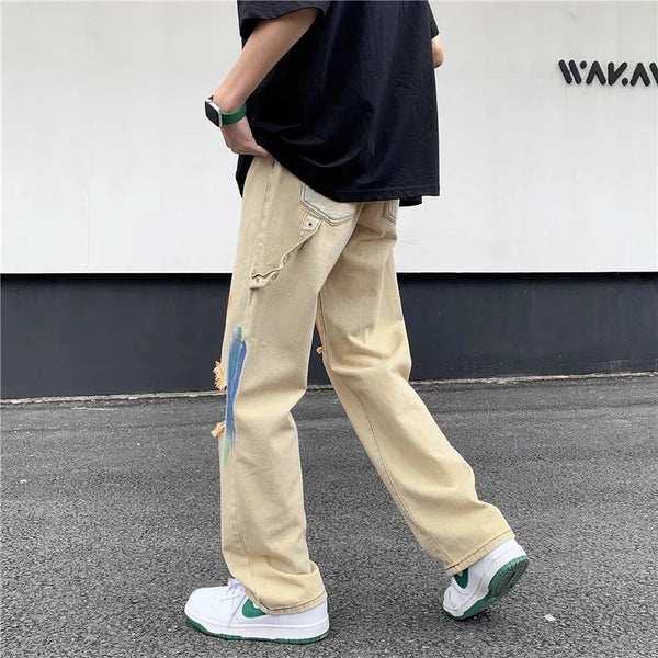 Khaki Y2k Grunge Jeans