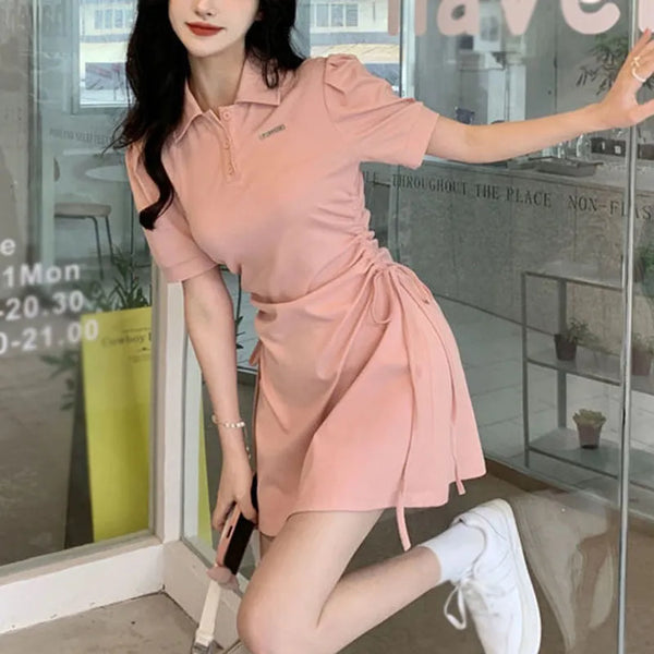 Light Pink Long Sleeve Mini Dress